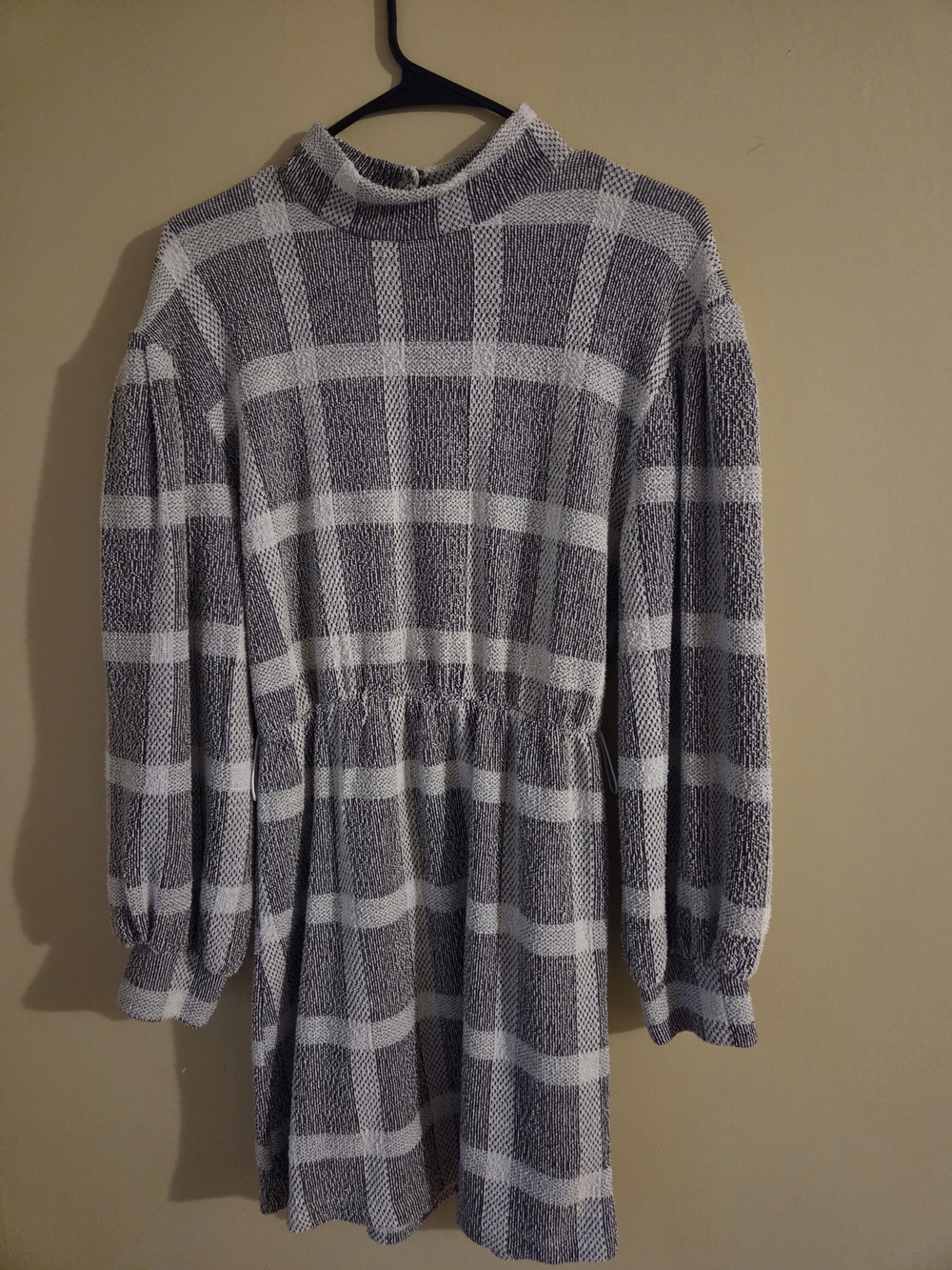 Free People Plaid Long Sleeve Dress